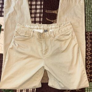 Eddie Bauer Khaki Legend Wash Curvy Straight Pants Size 6